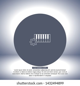 Vector Piano Keyboard Icon . Lorem Ipsum Illustration design