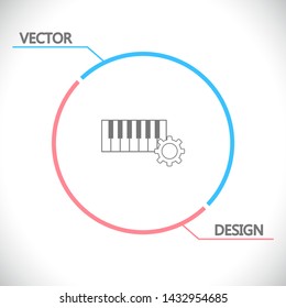 Vector Piano Keyboard Icon . Lorem Ipsum Illustration design