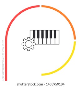 Vector Piano Keyboard Icon . Lorem Ipsum Illustration design