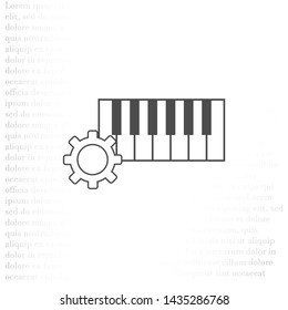 Vector Piano Keyboard Icon . Lorem Ipsum Illustration design