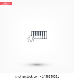 Vector Piano Keyboard Icon . Lorem Ipsum Illustration design