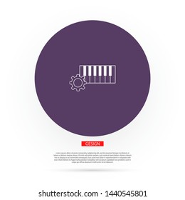 Vector Piano Keyboard Icon . Lorem Ipsum Illustration design