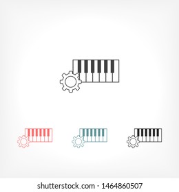 Vector Piano Keyboard Icon . Lorem Ipsum Illustration design