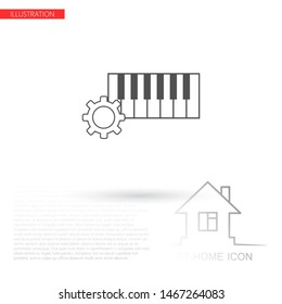 Vector Piano Keyboard Icon . Lorem Ipsum Illustration design