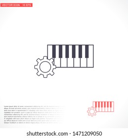 Vector Piano Keyboard Icon . Lorem Ipsum Illustration design
