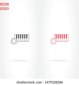 Vector Piano Keyboard Icon . Lorem Ipsum Illustration design