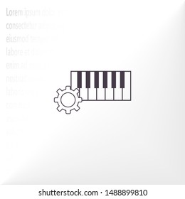 Vector Piano Keyboard Icon . Lorem Ipsum Illustration design