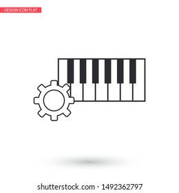 Vector Piano Keyboard Icon . Lorem Ipsum Illustration design