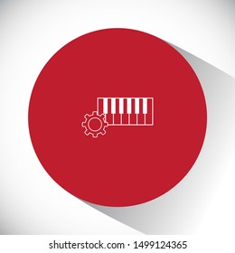 Vector Piano Keyboard Icon . Lorem Ipsum Illustration design