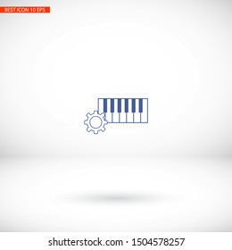 Vector Piano Keyboard Icon . Lorem Ipsum Illustration design