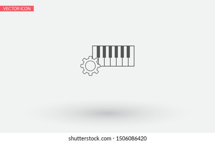Vector Piano Keyboard Icon . Lorem Ipsum Illustration design