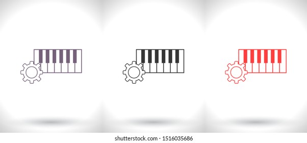 Vector Piano Keyboard Icon . Lorem Ipsum Illustration design