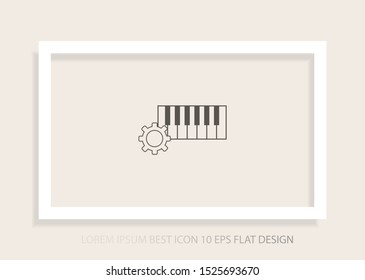 Vector Piano Keyboard Icon . Lorem Ipsum Illustration design