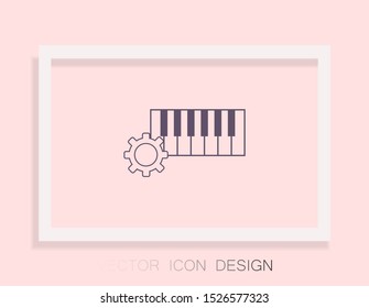 Vector Piano Keyboard Icon . Lorem Ipsum Illustration design