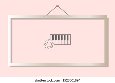 Vector Piano Keyboard Icon . Lorem Ipsum Illustration design