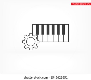 Vector Piano Keyboard Icon . Lorem Ipsum Illustration design