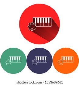 Vector Piano Keyboard Icon . Lorem Ipsum Illustration design