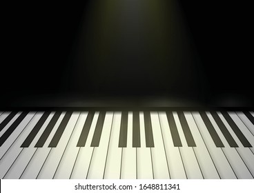 Vector : Piano keyboard with light lamp