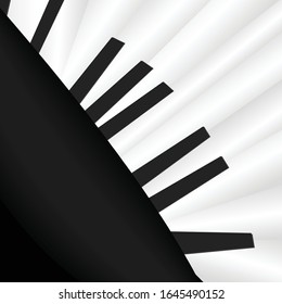 Vector : Piano keyboard on black background