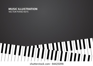 Vector Piano Keyboard On Black Background Stock Vector (royalty Free 