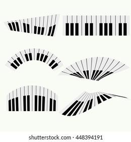 Vector of piano keys symbol or icon
