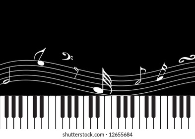 vector piano musical abstract background