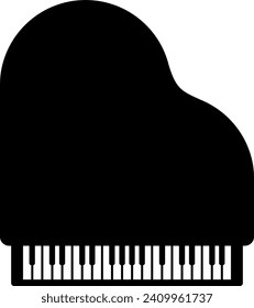 vector of a piano musical instrument