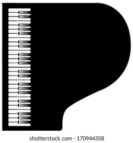 vector piano view from above