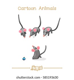 vector pic series Cartoon Animals. Amusing Animals. Mouses. Clip art isolated on transparent background. EPS10 without mesh
