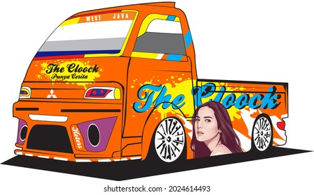 Vector Pick Up Cars dominated by orange color.