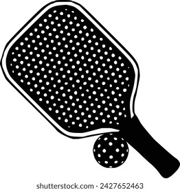 Vector Pickleball Paddles silhouette,Pickleball club and icons vector illustration, Pickleball Paddles flat vector icon, High quality vector