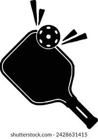 Vector Pickleball Paddles silhouette,Pickleball club and icons vector illustration, Pickleball Paddles flat vector icon, High quality vector