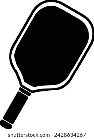 Vector Pickleball Paddles silueta, club de Pickleball e iconos ilustración vectorial, Pickleball Paddles icono de vector plano, vector de alta calidad