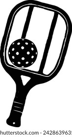 Vector Pickleball Paddles silhouette,Pickleball club and icons vector illustration, Pickleball Paddles flat vector icon, High quality vector
