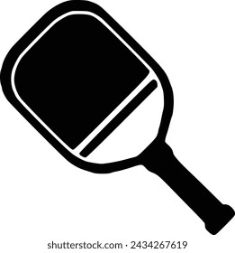 Vector Pickleball Paddles silhouette,Pickleball club and icons vector illustration, Pickleball Paddles flat vector icon, High quality vector
