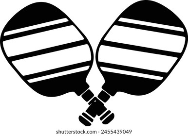 Vector Pickleball Paddles silhouette,Pickleball club and icons vector illustration, Pickleball Paddles flat vector icon, High quality vector