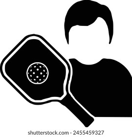 Vector Pickleball Paddles silueta, Pickleball club e iconos Ilustración vectorial, Pickleball Paddles Vector plano, Vector de alta calidad