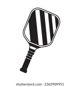Vector pickleball silhouette pickleball club and icons vector illustration