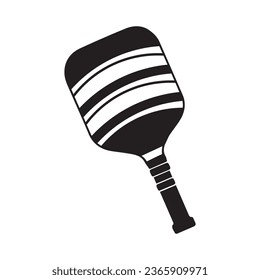 Vector pickleball silhouette pickleball club and icons vector illustration