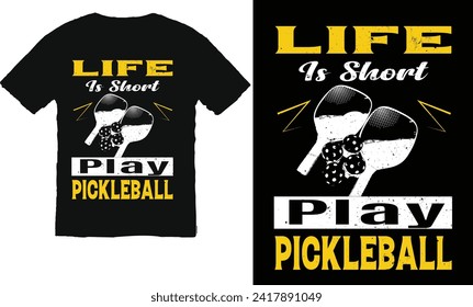 Vector pickleball, pickleball, pickleball t-shirt design, t-shirt