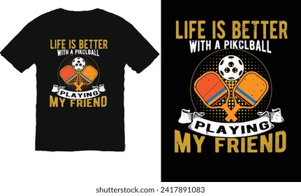 Vector pickleball, pickleball, pickleball t-shirt design, t-shirt