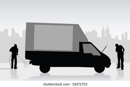 vector pickup truck