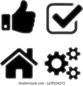 
Vector pictogram icons in black