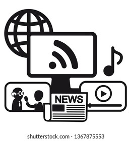 vector pictogram. live stream