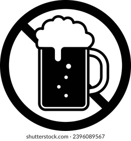 A Vector Pictogram Prohibiting Alcohol