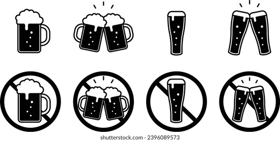 A Vector Pictogram Prohibiting Alcohol