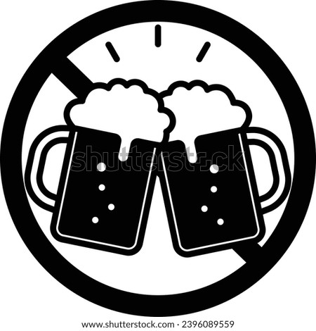 A Vector Pictogram Prohibiting Alcohol