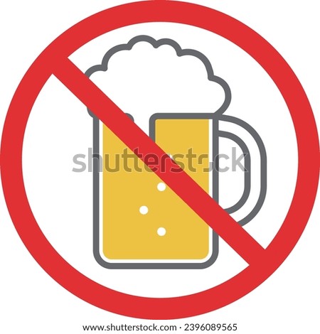 A Vector Pictogram Prohibiting Alcohol