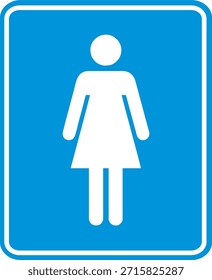 Muestra del pictograma del Vector de una mujer con un fondo sólido y los símbolos blancos, convenientes para las pegatinas y los tableros de acrílico