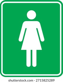 Muestra del pictograma del Vector de una mujer con un fondo sólido y los símbolos blancos, convenientes para las pegatinas y los tableros de acrílico